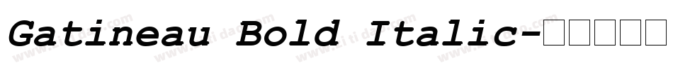 Gatineau Bold Italic字体转换